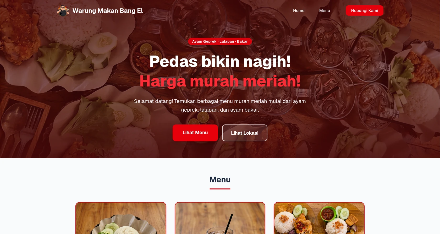 Screenshot Warung Makan Bang El